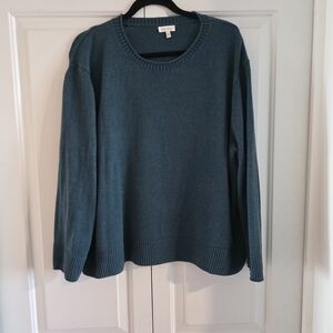 Ella Moss Deep Teal Crew Neck Sweater
